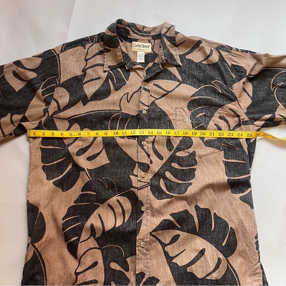 Cooke Street Honolulu Men's Brown Leaf Print Button Up Shirt Size XL - Picture 5 of 6